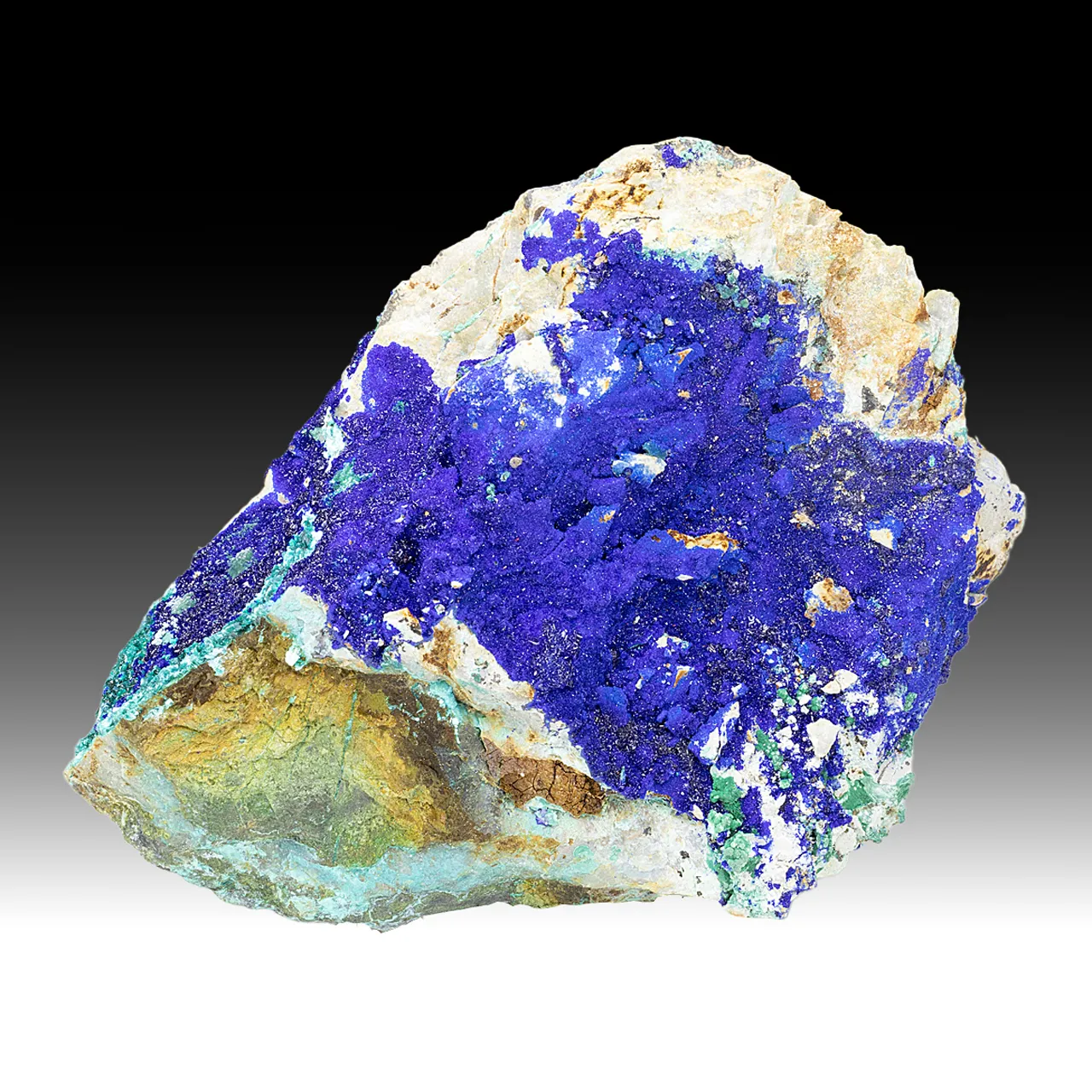 Azurite with Olivenite, Tyrolite - image 1