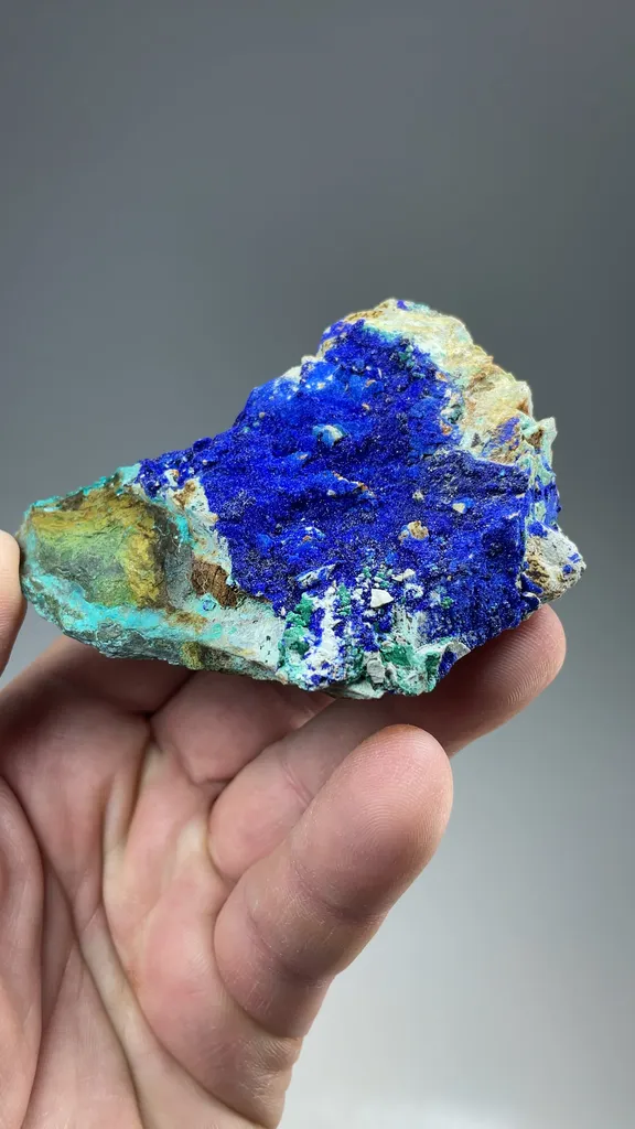 Azurite with Olivenite, Tyrolite - image 2