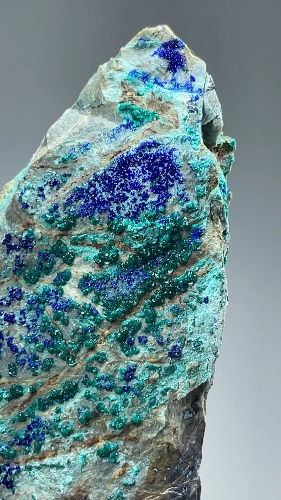 Azurite with Olivenite, Tyrolite - image 2