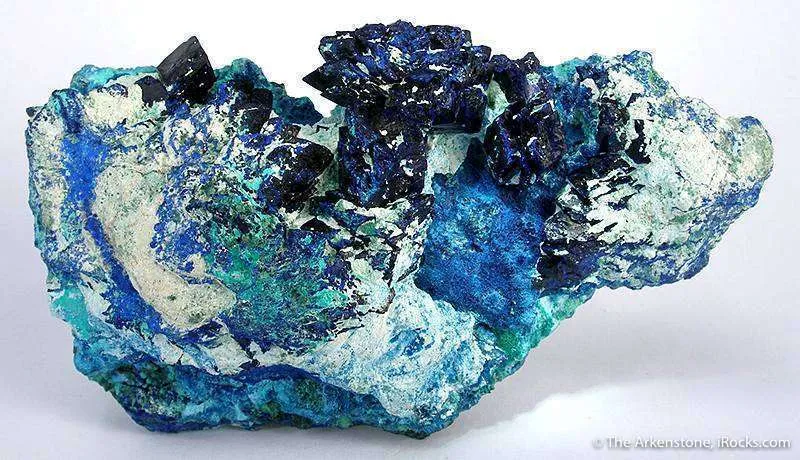 Azurite With Plancheite image