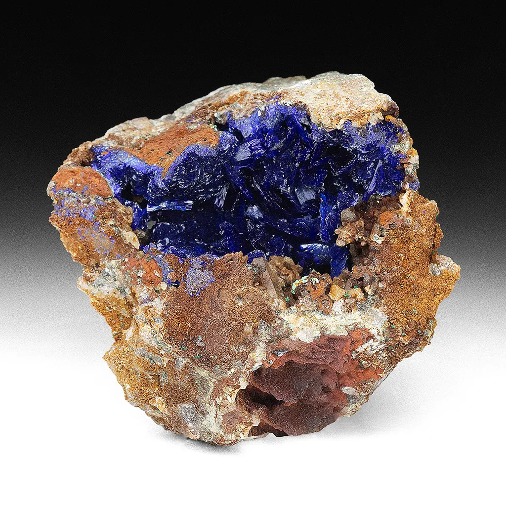 Azurite with Quartz image