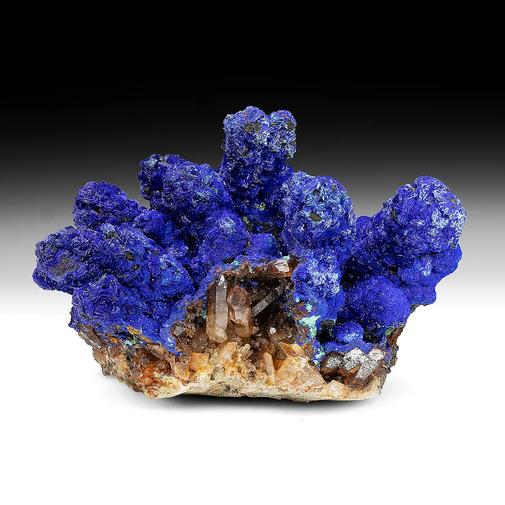 Azurite with Quartz image