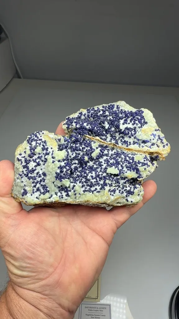 Azurite with Smithsonite (1827) (repaired) - image 2