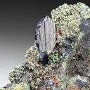 Azurite with Zincolivenite - image 1