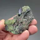 Azurite with Zincolivenite - image 2