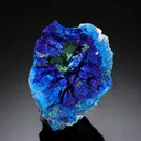 AZURITE with ZINCOLIVENITE - image 1