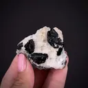 Babingtonite on Calcite - image 2