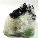 Babingtonite on Prehnite - image 1