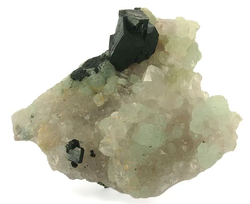 Babingtonite on Prehnite image