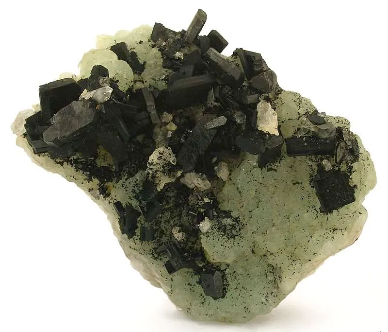 Babingtonite on Prehnite - image 1