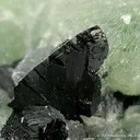 Babingtonite on Prehnite - image 3