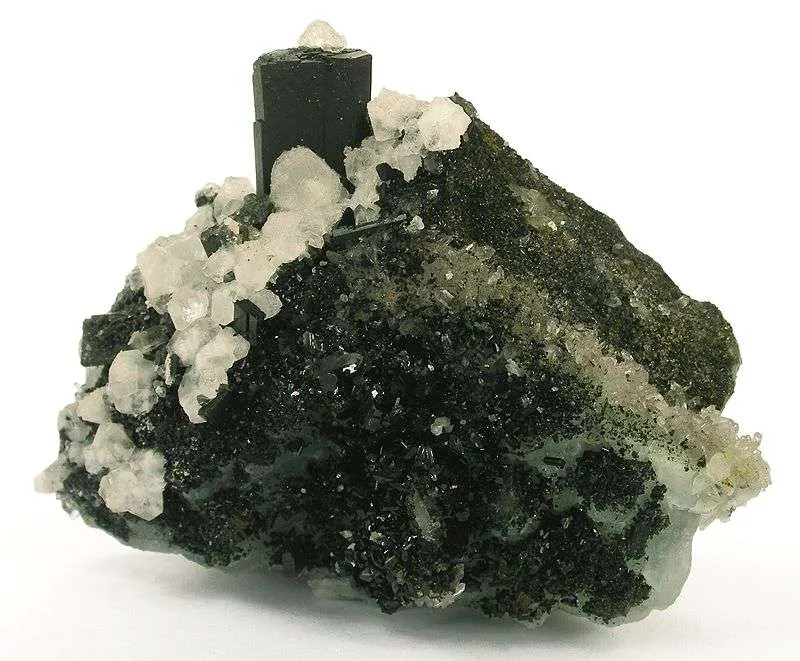 Babingtonite on Prehnite image