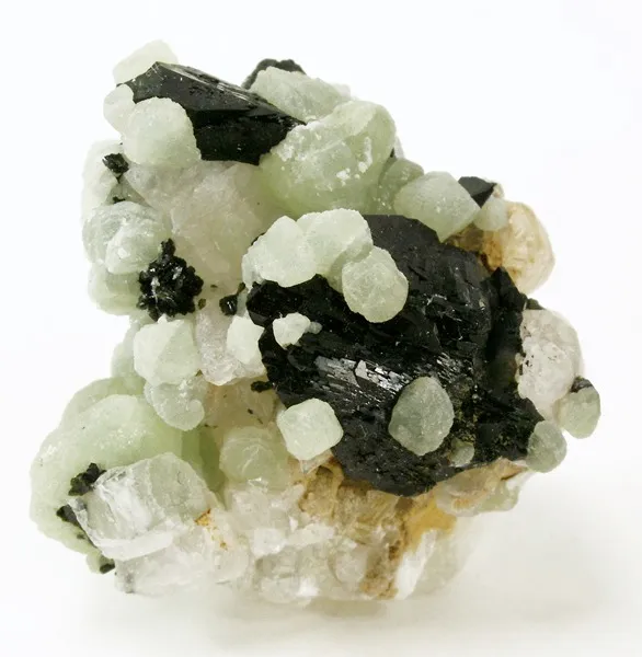 Babingtonite, Prehnite, Calcite image