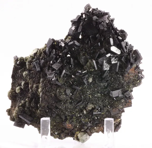 Babingtonite, Prehnite, Quartz image