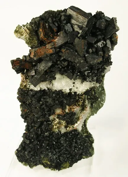 Babingtonite, Prehnite, Quartz image