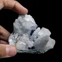 Babingtonite with Calcite Rare Find Natural Mineral Specimen - image 5