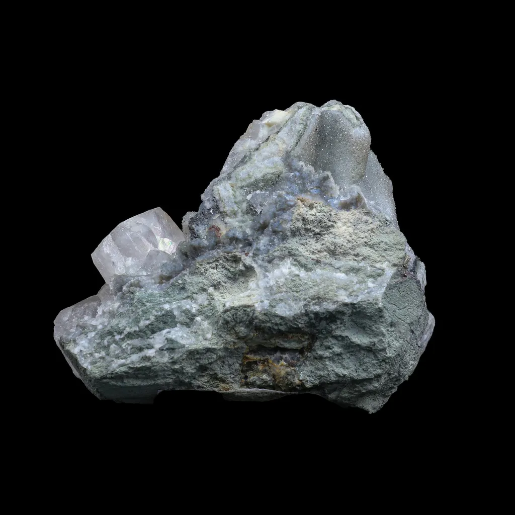 Babingtonite with Calcite Rare Find Natural Mineral Specimen - image 6