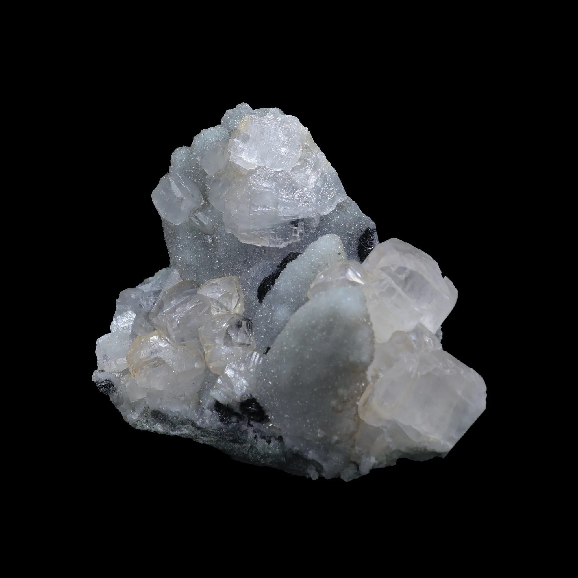 Babingtonite with Calcite Rare Find Natural Mineral Specimen - image 4