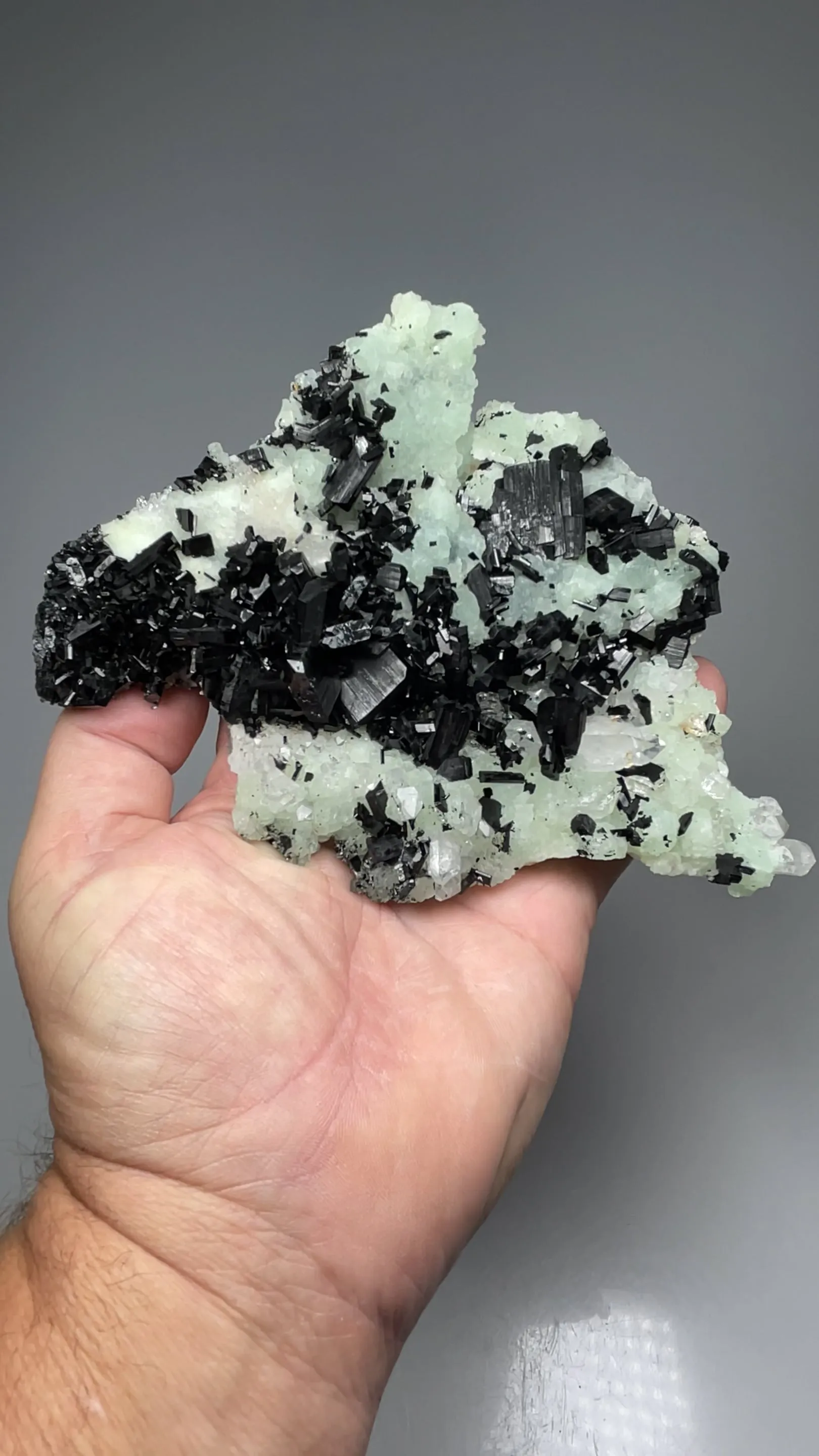 Babingtonite with Prehnite, Quartz - image 2