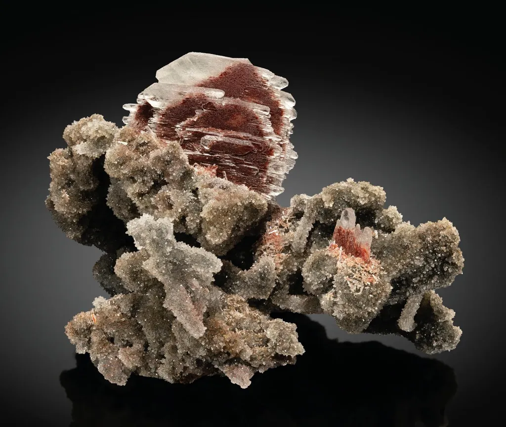Barite, drusy Quartz-coated Calcite image