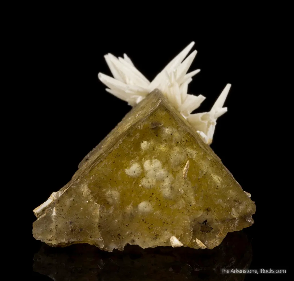 Barite Included in Fluorite, with Calcite image