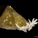 Barite Included in Fluorite, with Calcite - image 2