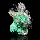 Barite, Malachite from Mexico, Sonora, Santa Cruz Municipality, Milpillas, Milpillas Mine - image 1