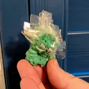 Barite, Malachite from Mexico, Sonora, Santa Cruz Municipality, Milpillas, Milpillas Mine - image 2