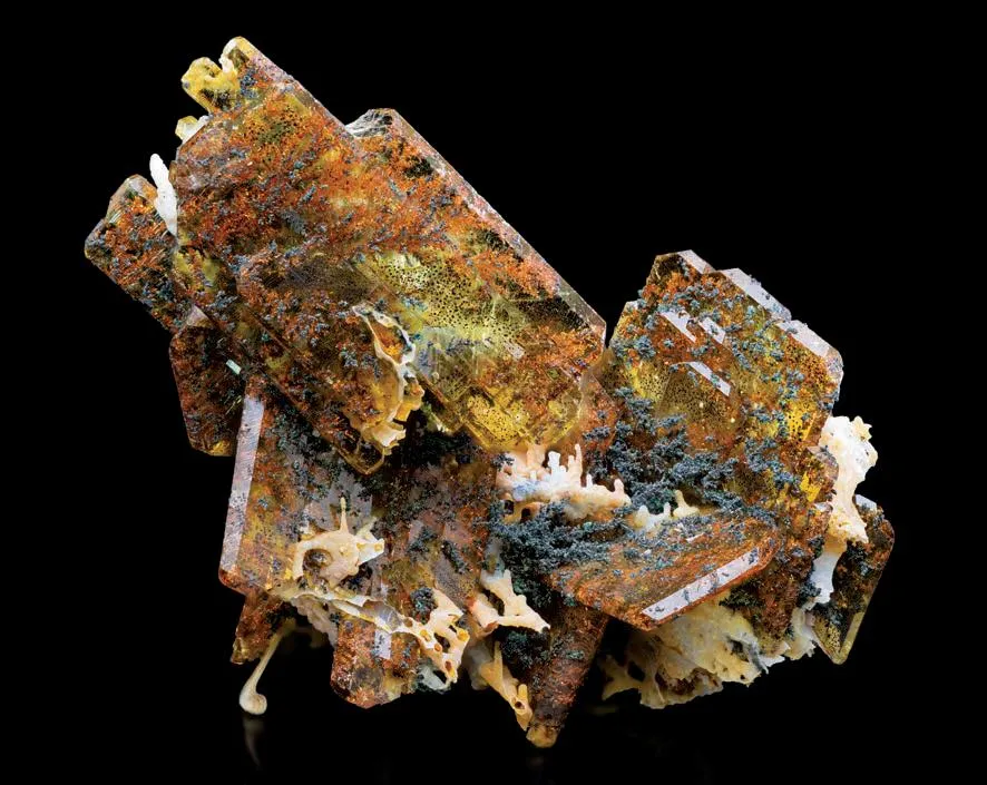 Barite, native Copper, skeletal silica - image 2