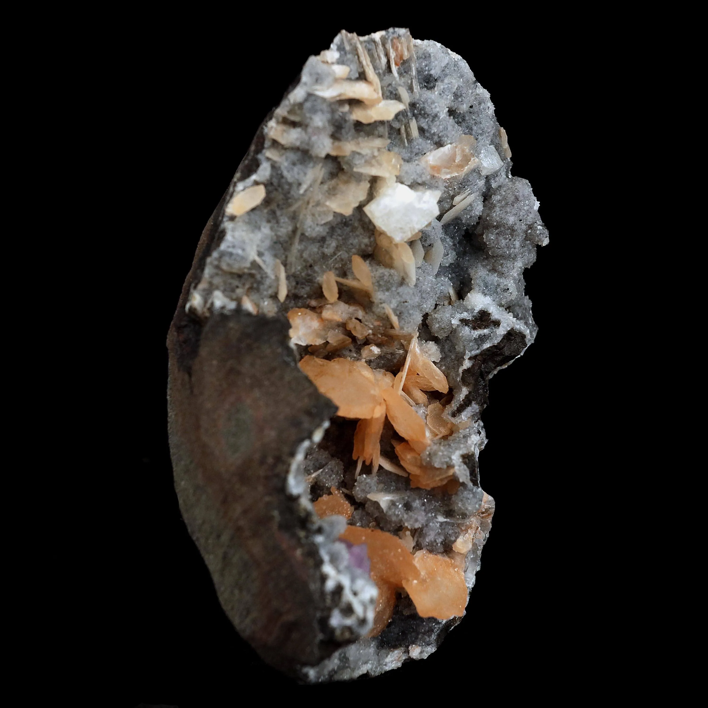Barite on Chalcedony Natural Mineral Specimen - image 3