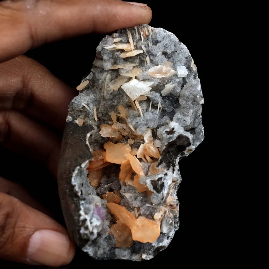Barite on Chalcedony Natural Mineral Specimen - image 4