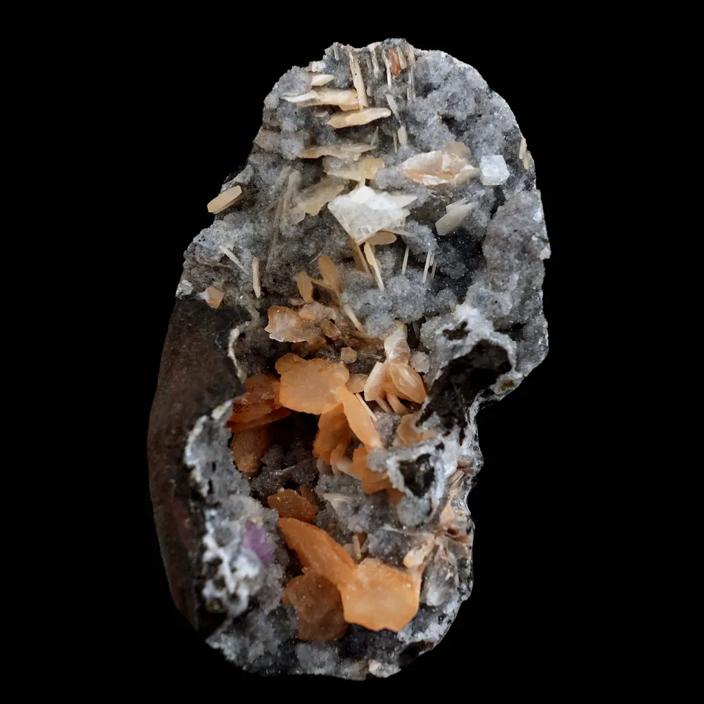 Barite on Chalcedony Natural Mineral Specimen image