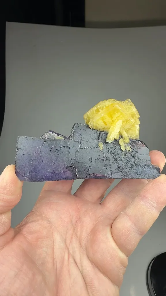 Barite on Fluorite - image 2