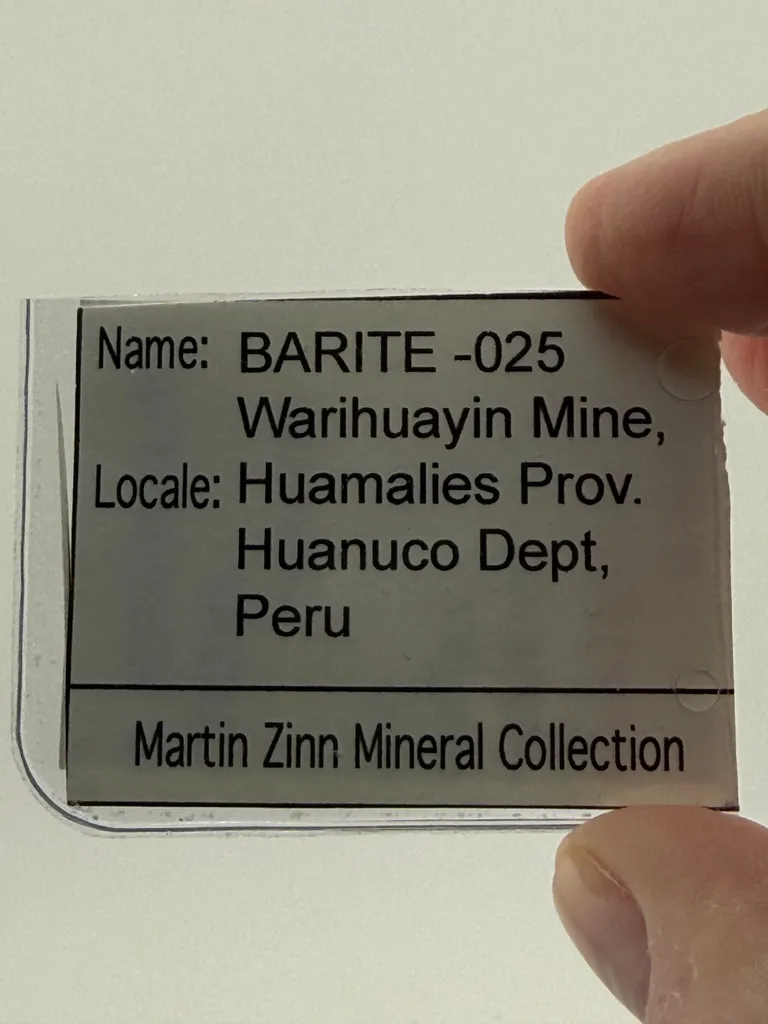 Barite on Matrix Warihuayin Mine, Peru ex. Martin Zinn - image 7