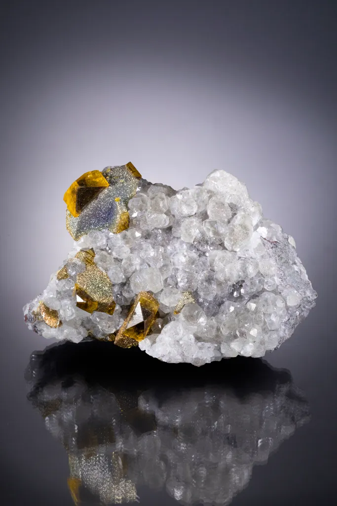 Barite w/ Chalcopyrite & Calcite image