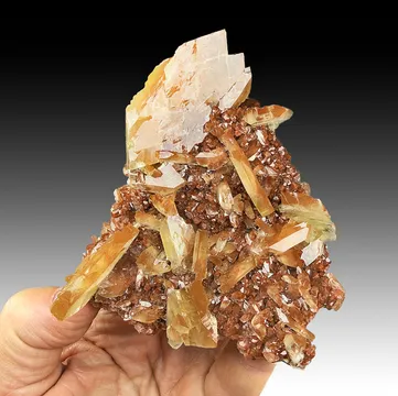 Barite with Calcite, Hematite