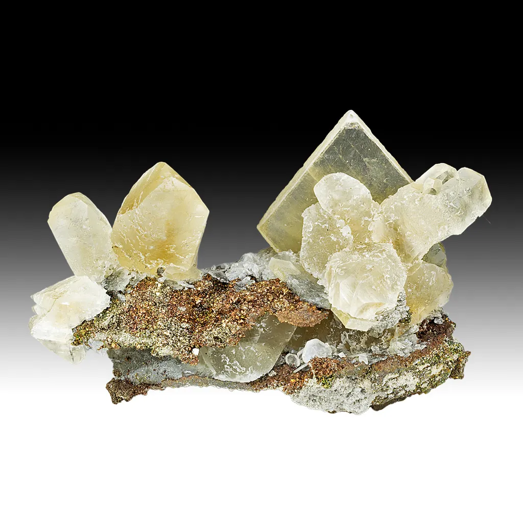 Barite with Calcite, Marcasite image