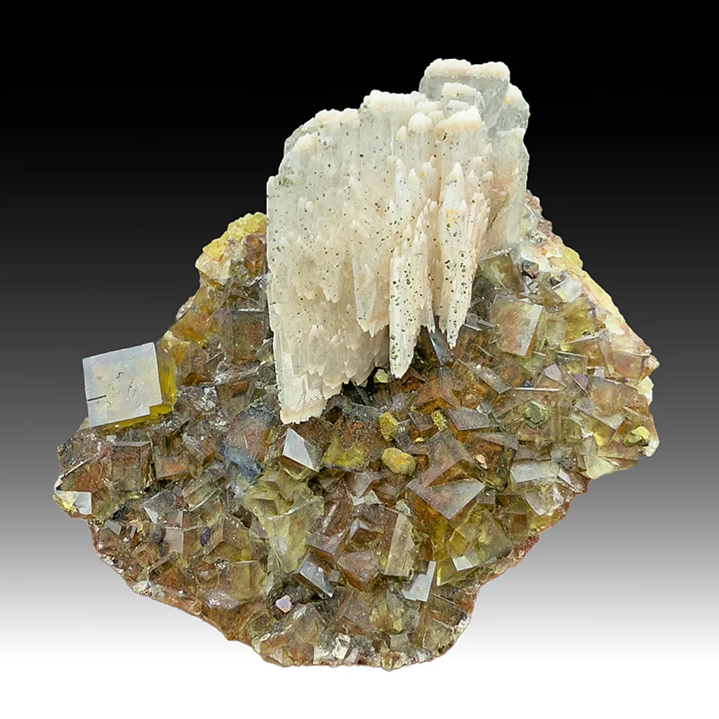 Barite with Fluorite, Chalcopyrite (2171) image
