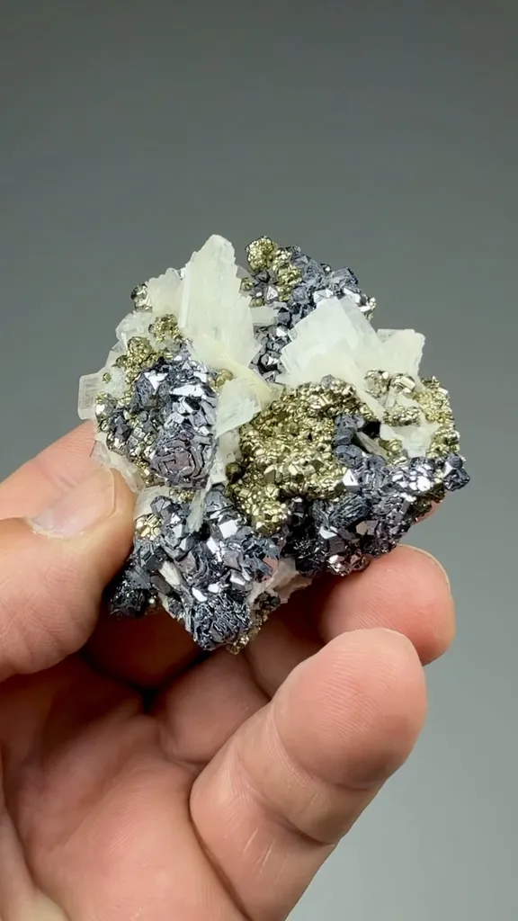 Barite with Galena, Pyrite - image 2
