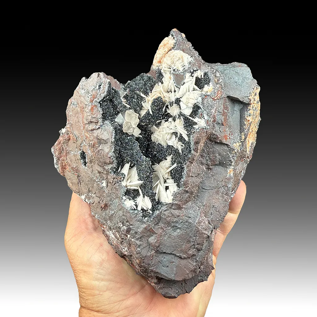 Barite with Hematite, Quartz image