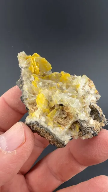Barite with Limonite