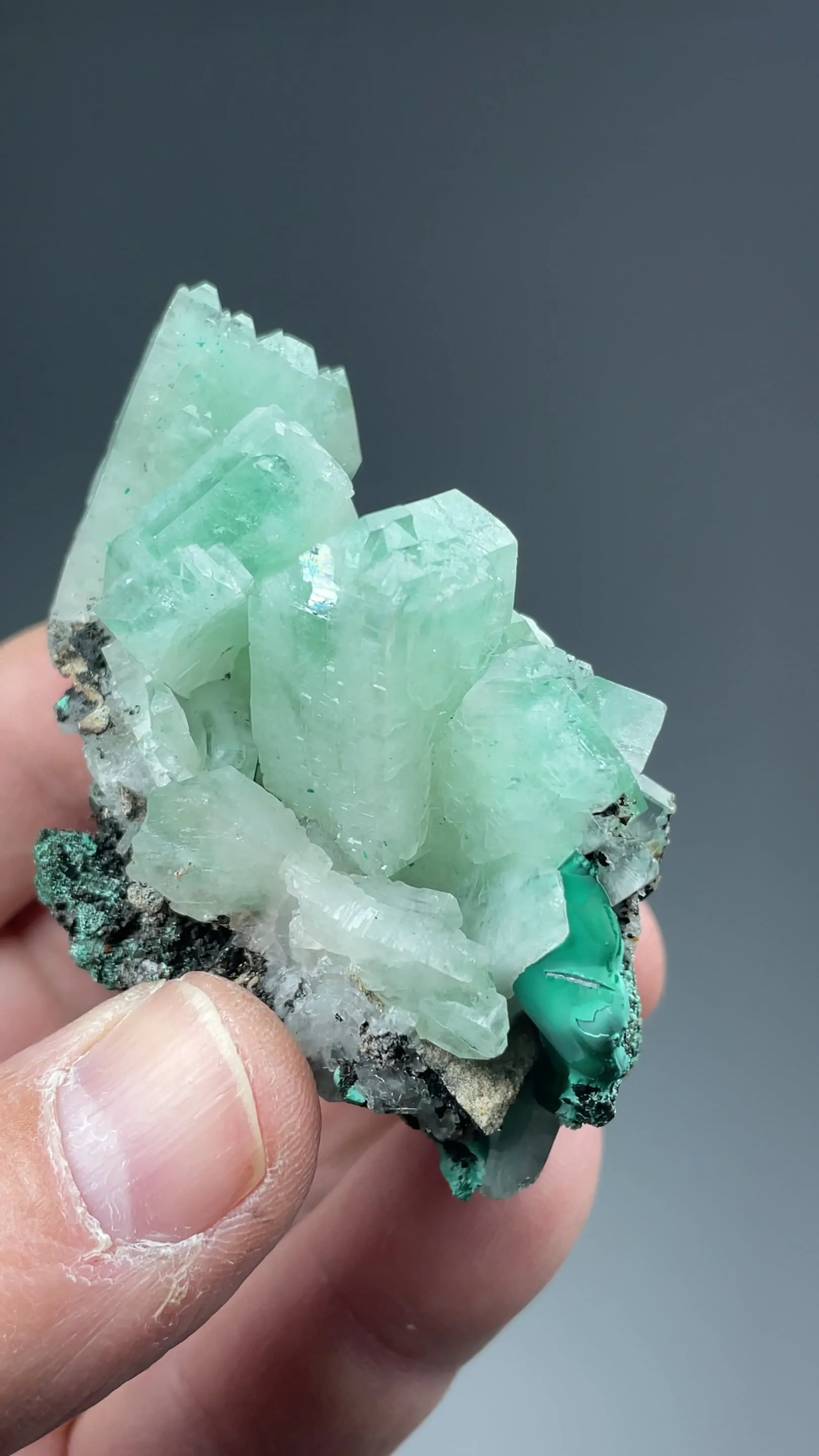 Barite with Malachite - image 2
