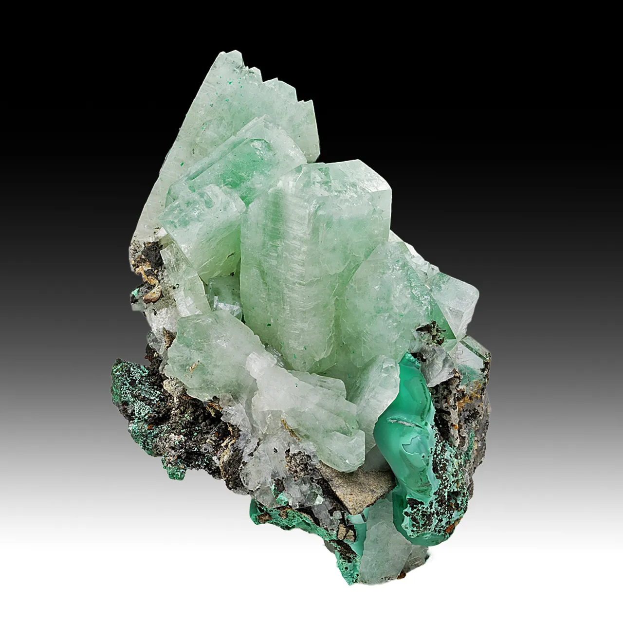 Barite with Malachite - image 1