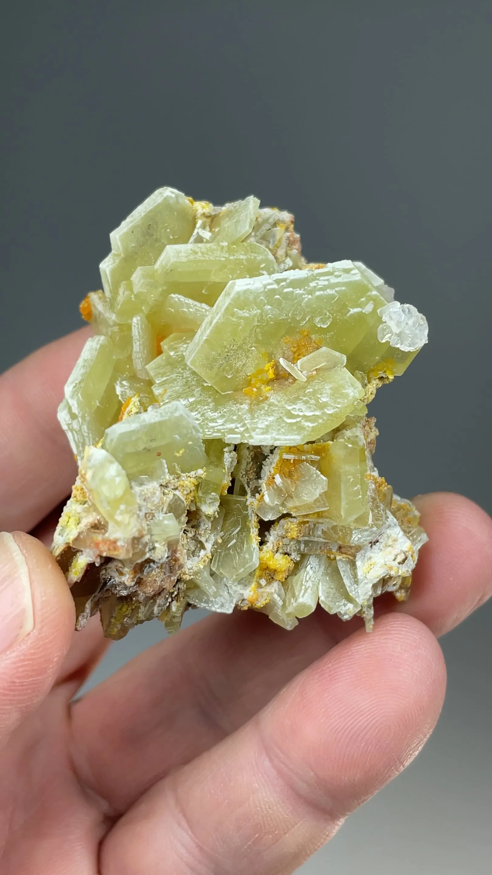 Barite with Mimetite, Calcite, Minium - image 2