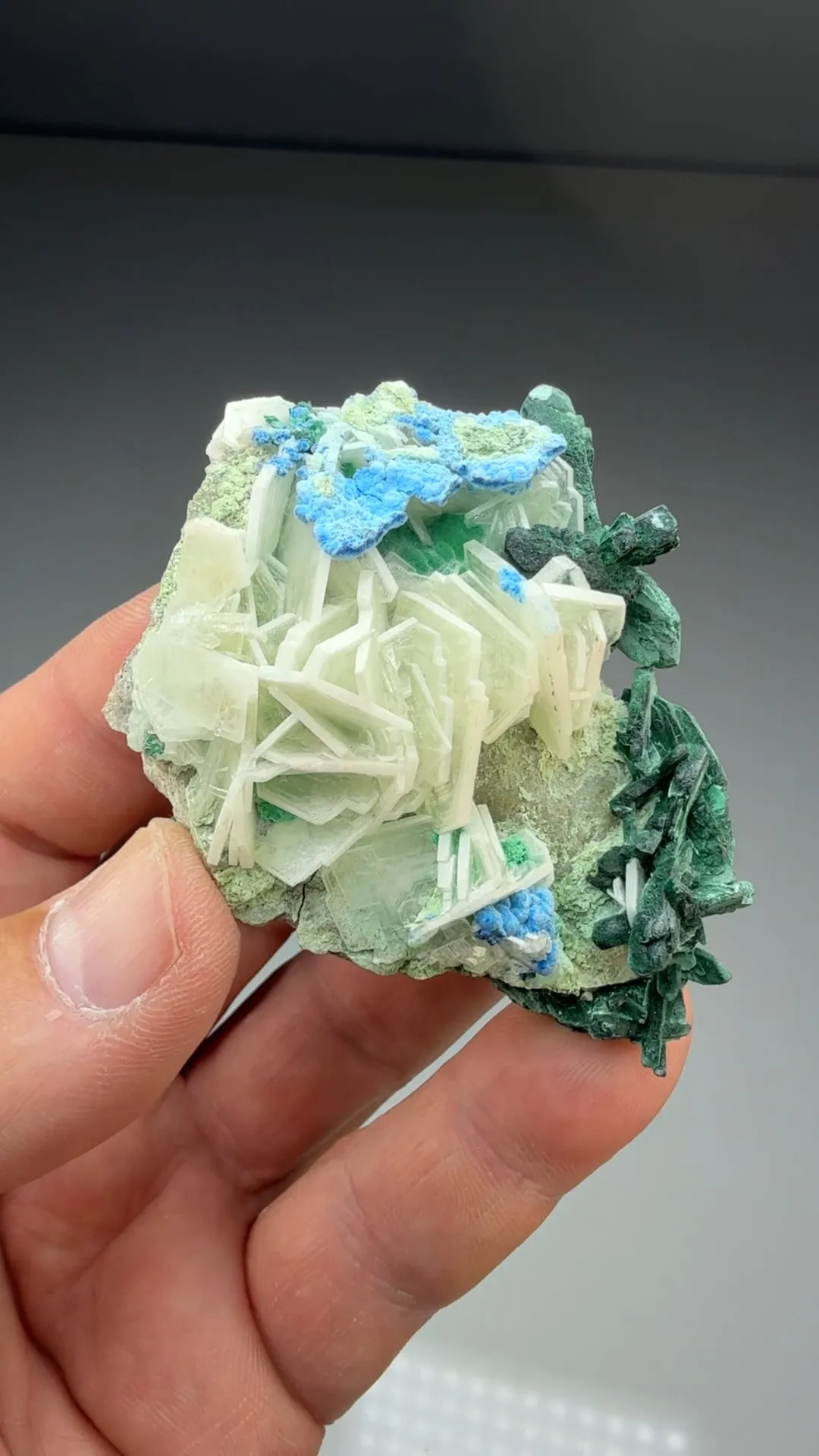 Barite with Plancheite, Malachite after Azurite (1860) - image 2