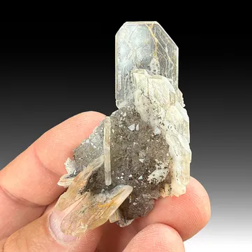 Barite with Quartz, Goethite (1170)