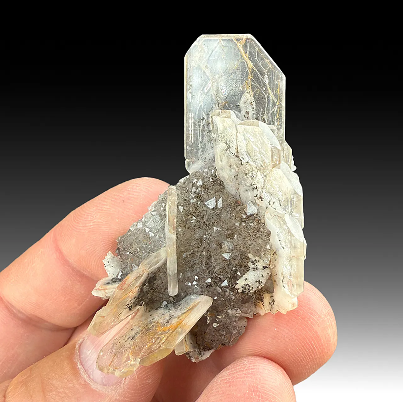 Barite with Quartz, Goethite (1170) - image 1