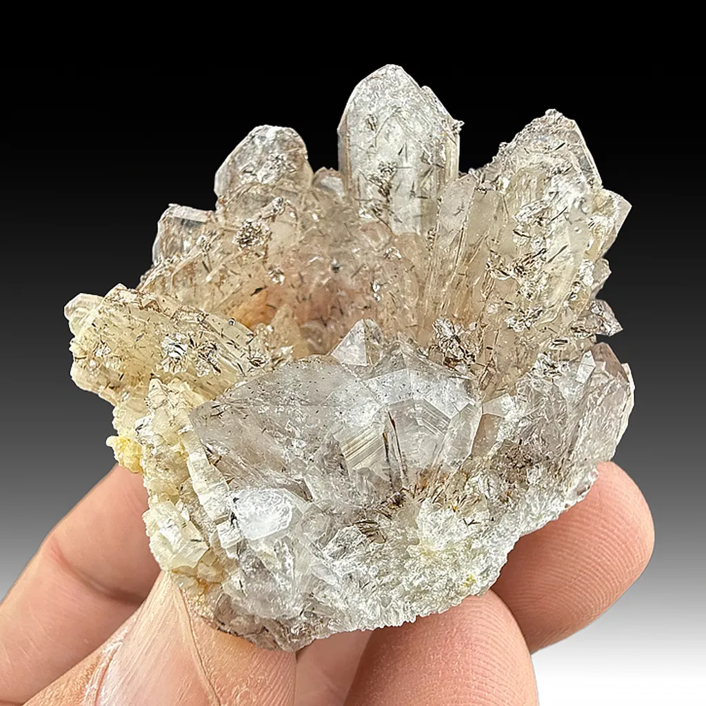Barite with Quartz, Goethite image