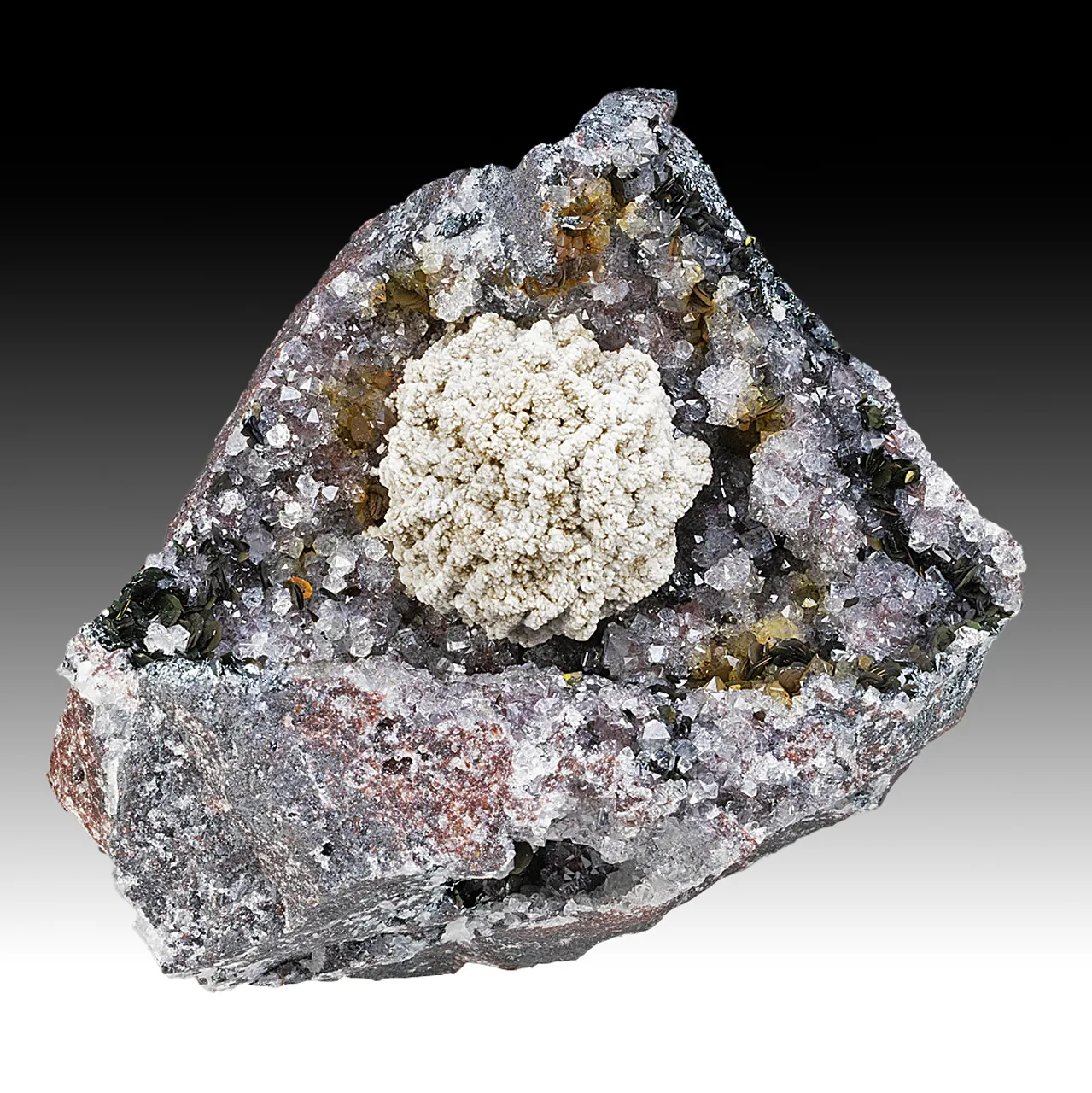 Barite with Quartz, Hematite - image 1