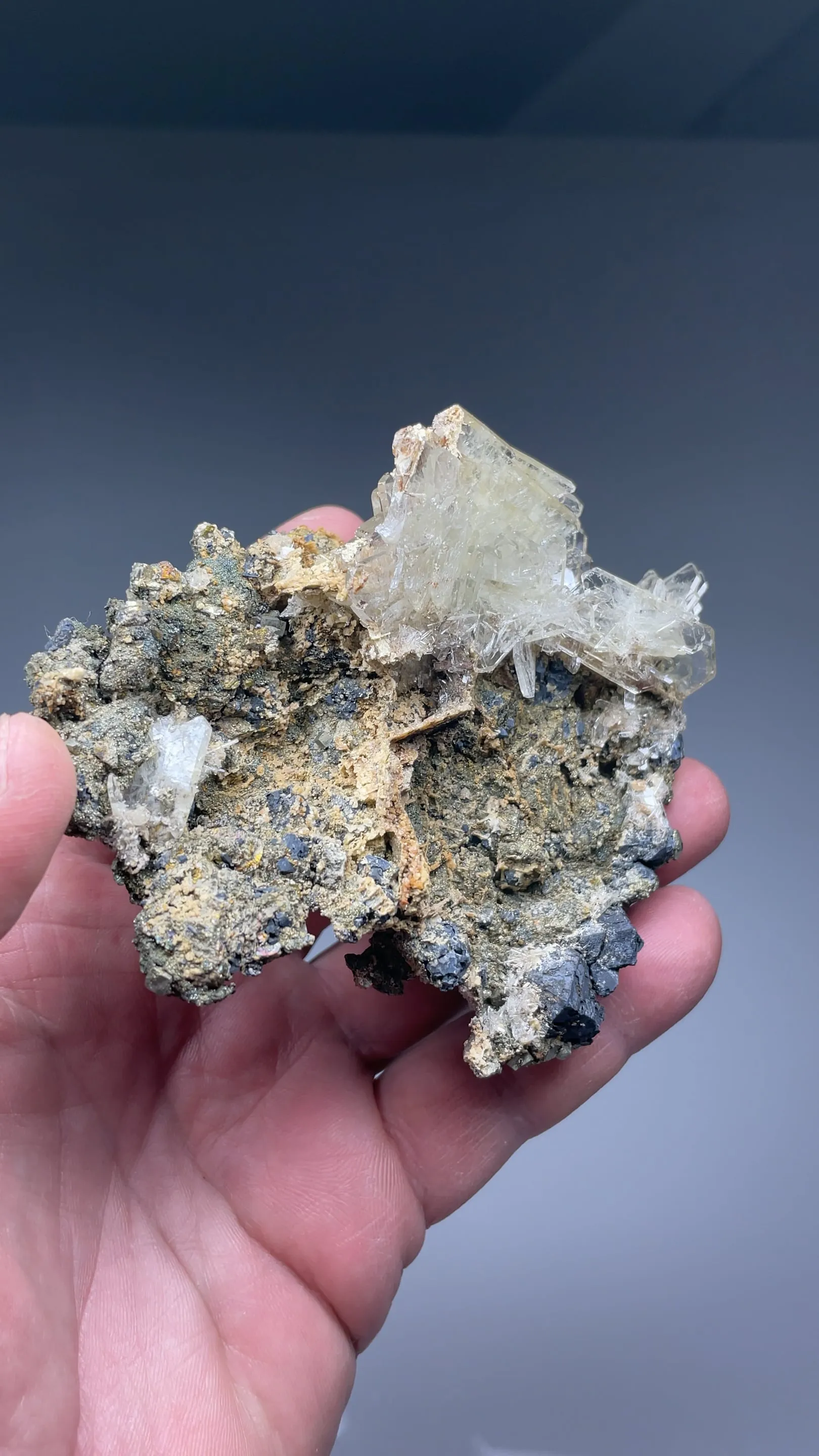 Barite with Siderite, Galena - image 2